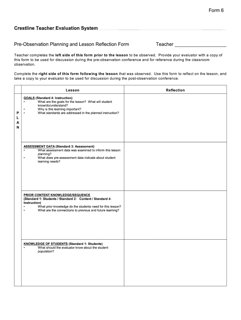 Lesson Plan Template For Teacher Observation Printable Student Vrogue