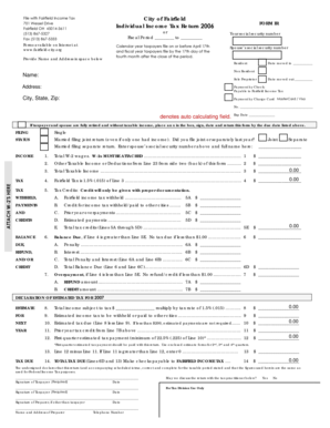 Fairfield Individual Income Tax Return 2005
