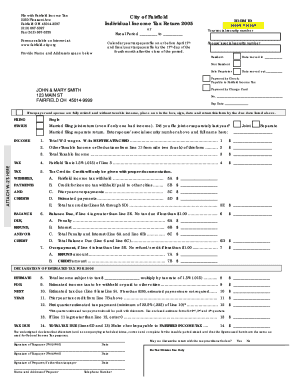 Fairfield Individual Income Tax Return 2005