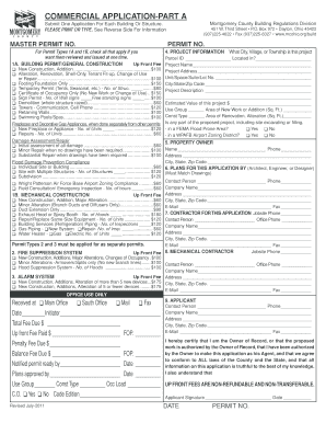 Montgomery County Commercial Building Permit Application