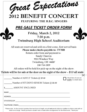 benefit ticket template