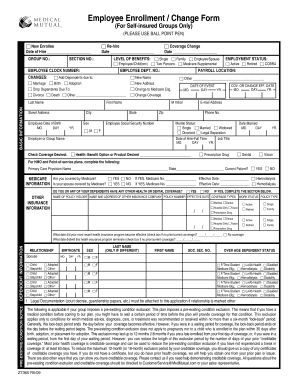 Employee Enrollment Change Form