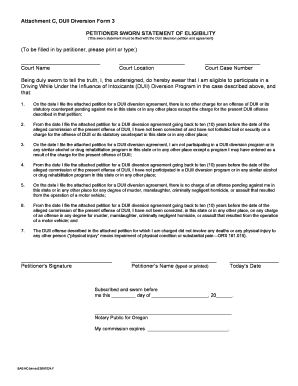 DUII Diversion Eligibility Form