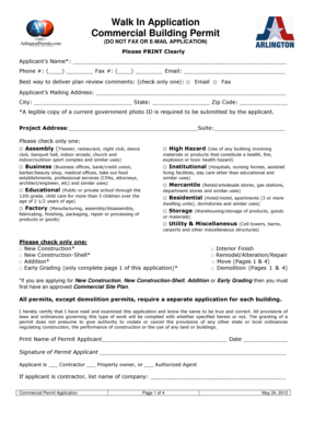 Commercial Building Permit Application