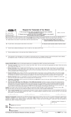 IRS Form 4506-T