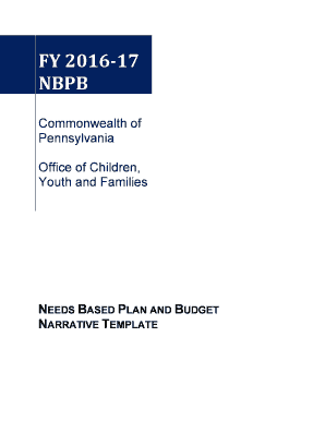 Needs Based Plan and Budget Narrative Template - Armstrong County - co armstrong pa