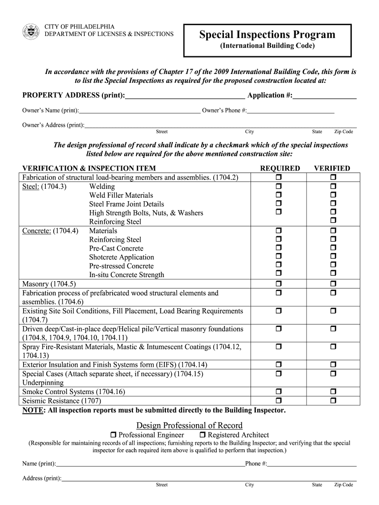 special inspections philadelphia Preview on Page 1