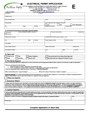 Electrical Permit Application