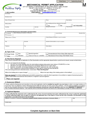 Mechanical Permit Application