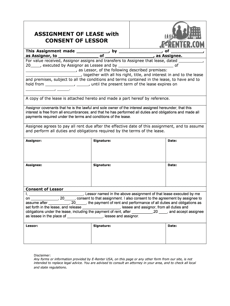 assignment of lease purpose