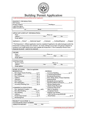 Building Permit Application