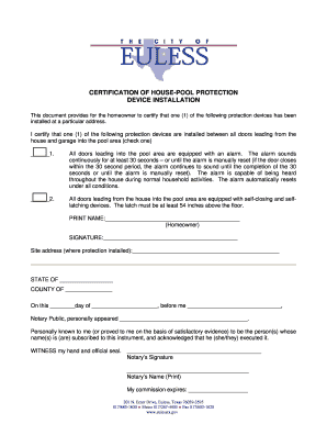 Swimming Pool and Deck Policy