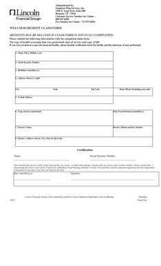 Wellness Benefit Claim Form