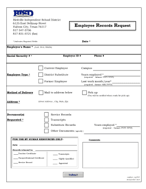 employee records forms