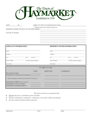 Building Work Application Form