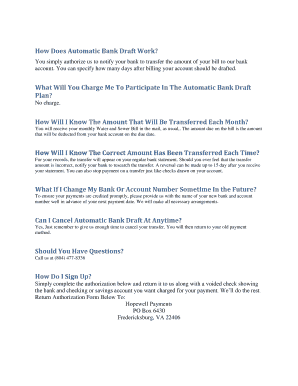 Authorization Agreement for Direct Payments