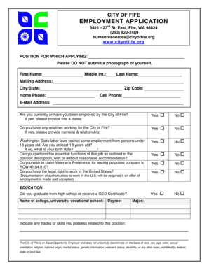 Application - City of Fife - cityoffife