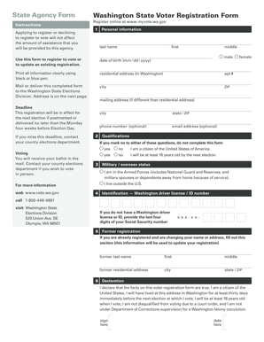 English Voter Registration Form - Washington Secretary of State - sos wa