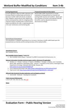 Evaluation forms - 3-4b Public Hearing Evaluation Form 10-4-12 - City Of Sammamish - ci sammamish wa