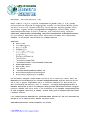 Patient Information Data Sheet