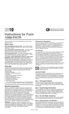 Instructions for Form 1099-PATR (2010)