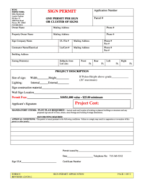 Sign Permit Application