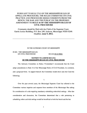 Mississippi Rules Of Civil Procedure >> Fillable Online Courts Ms Appellate Procedure The Rules Mississippi Rules Of Civil Procedure >> Fillable Online Courts Ms Appellate Procedure The Rules
