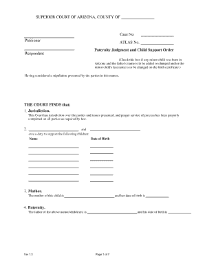 Arizona Child Support Order