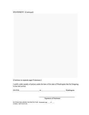 Petition for Order for Protection