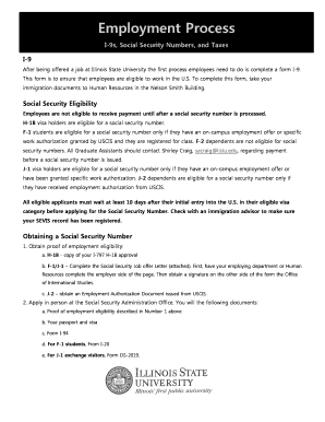 Form I-9 Employment Eligibility Verification