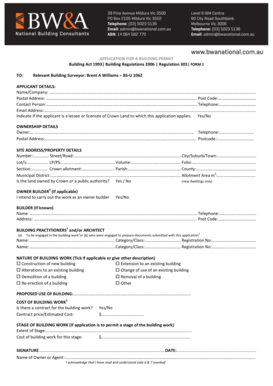 Building Permit Application Form