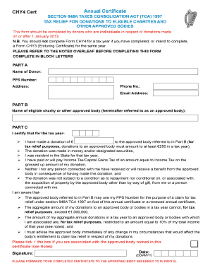 CHY4 Cert Annual Certificate