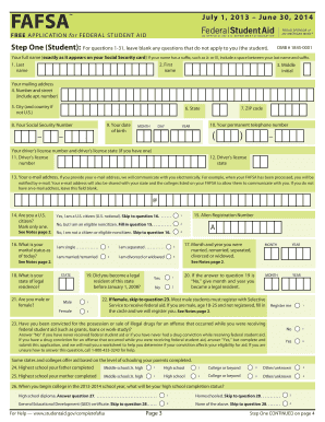 2013-2014 Free Application for Federal Student Aid - fafsa - U.S. ... - fafsa ed