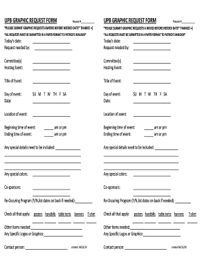 Upb graphic request form upb graphic request form - upb illinoisstate