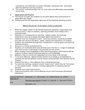 Teaching Performance Review Form