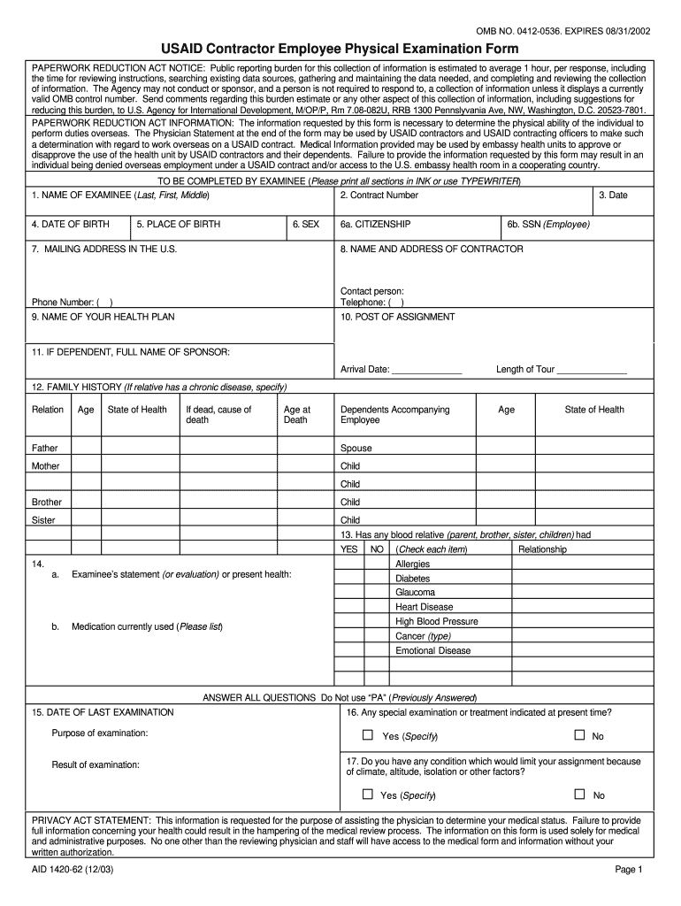usaid form download