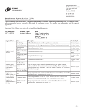 Idaho Virtual Academy Enrollment Forms