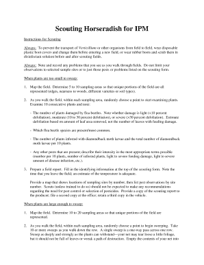 Horseradish IPM Scouting Form