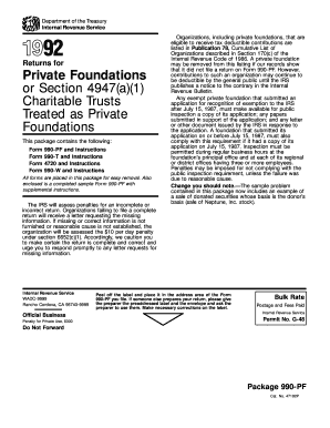 Form 990-PF Instructions