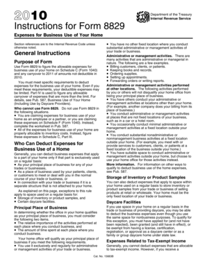 Instructions for Form 8829