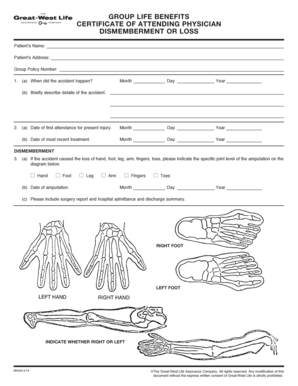 Group Life Benefits Disability Certificate