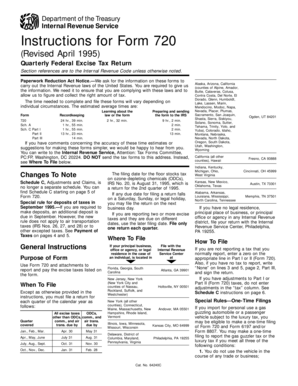 Form 720 Instructions