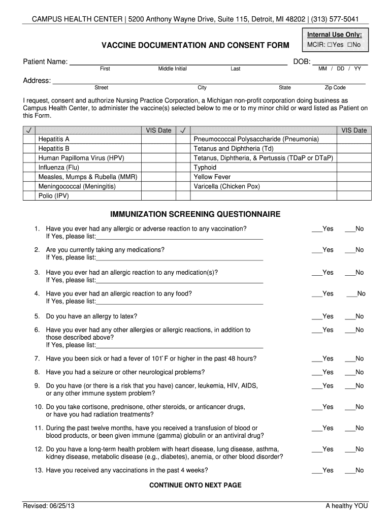 Vaccine consent form pdf Fill out & sign online DocHub