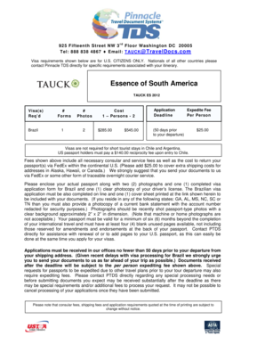 Brazil Visa Application Form
