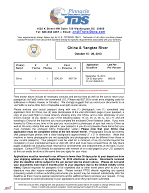 China Visa Application Form