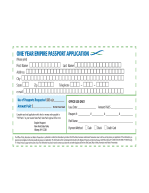 empire pass port application form for parking