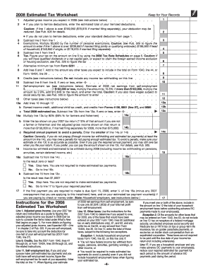2008 Form 1040-ES
