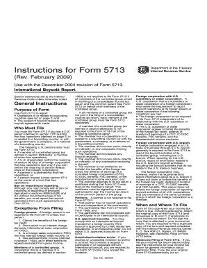 IRS Form 5713 Instructions
