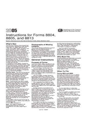 IRS Form 8804 Instructions