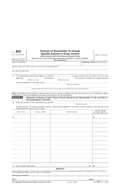 IRS Form 972 Consent of Shareholder